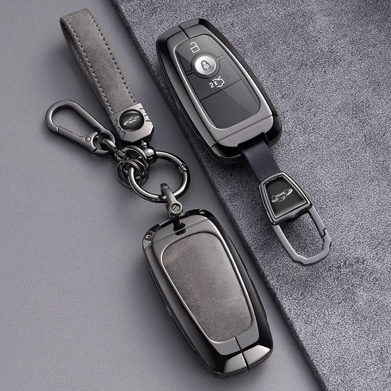 حافظة مفاتيح السيارة غطاء كامل لفورد فيوجن موستانج اكسبلورر F150 F250 F350 EcoSport Edge S-MAX رينجر لينكولن مونديو