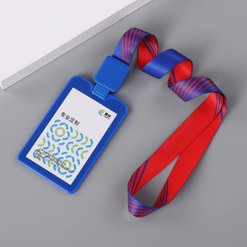 Name Tag Plastic Credential Holder With Retractable Lanyard Simple Badge Card Holder Luxury Employee ID Necklace  Supplies