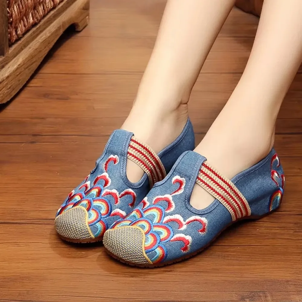 Women's Shoes Fashion Vintage Elegant Ethnic Style Embroidery Streetwear Chinese Style Casual Shoes for Women Hanfu Comfortable