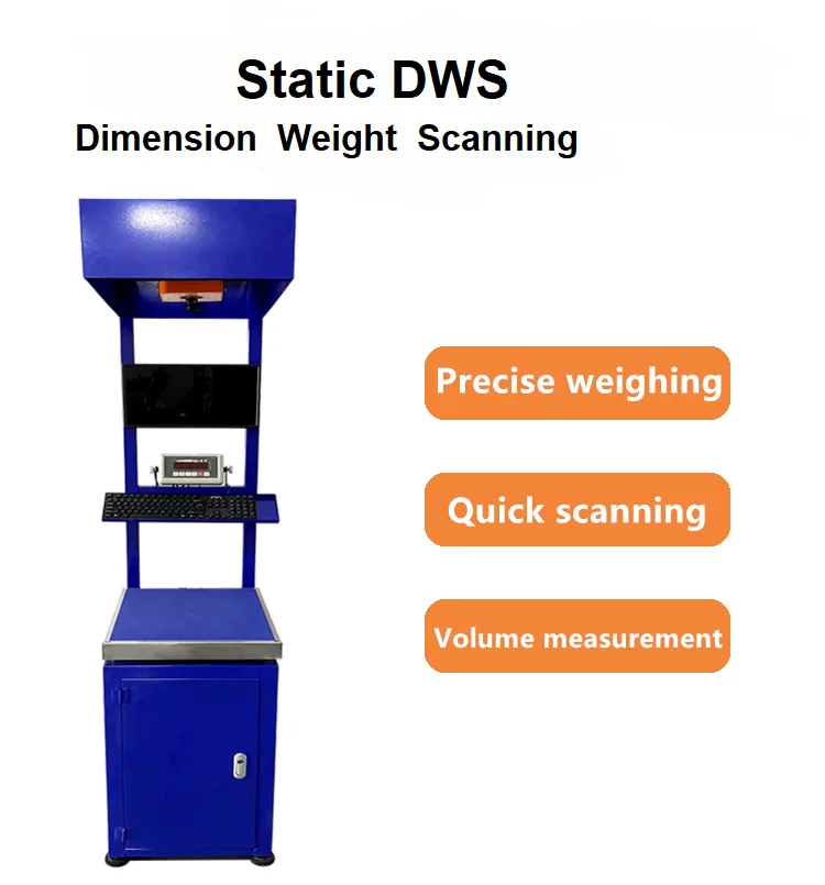 Static Parcel Dimensioning Weighing Scanning Machine Package Bar Code DWS System