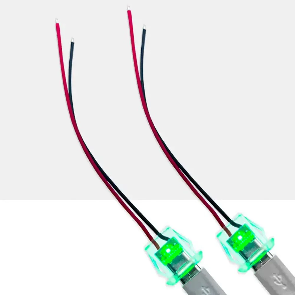 

2Pin 3A With LED lights USB Type C 5A Input type Charging Socket Plate Waterproof USB-C Power Port TYPE-C Female Connector Jack