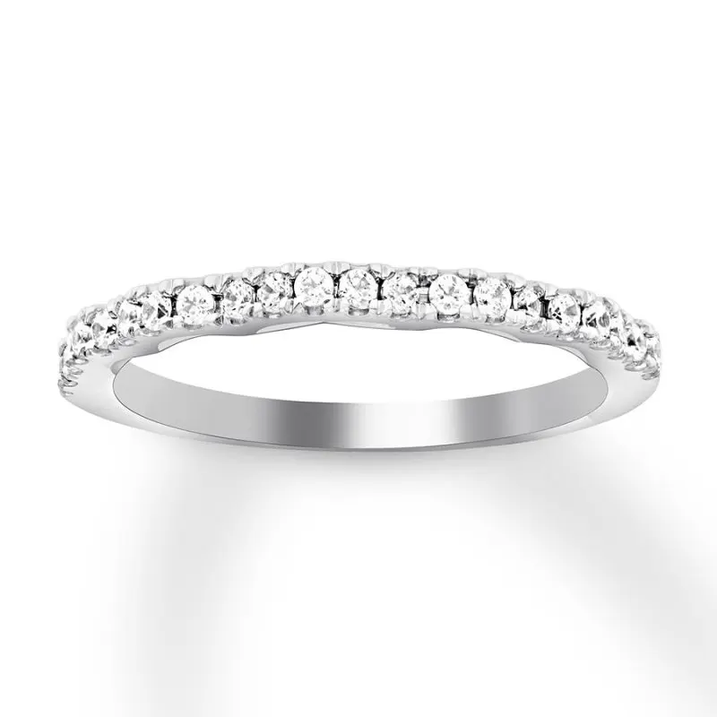 HESHI Cubic Zirconia Anniversary Band Round-cut White Ring for Women Men Party Couple New In