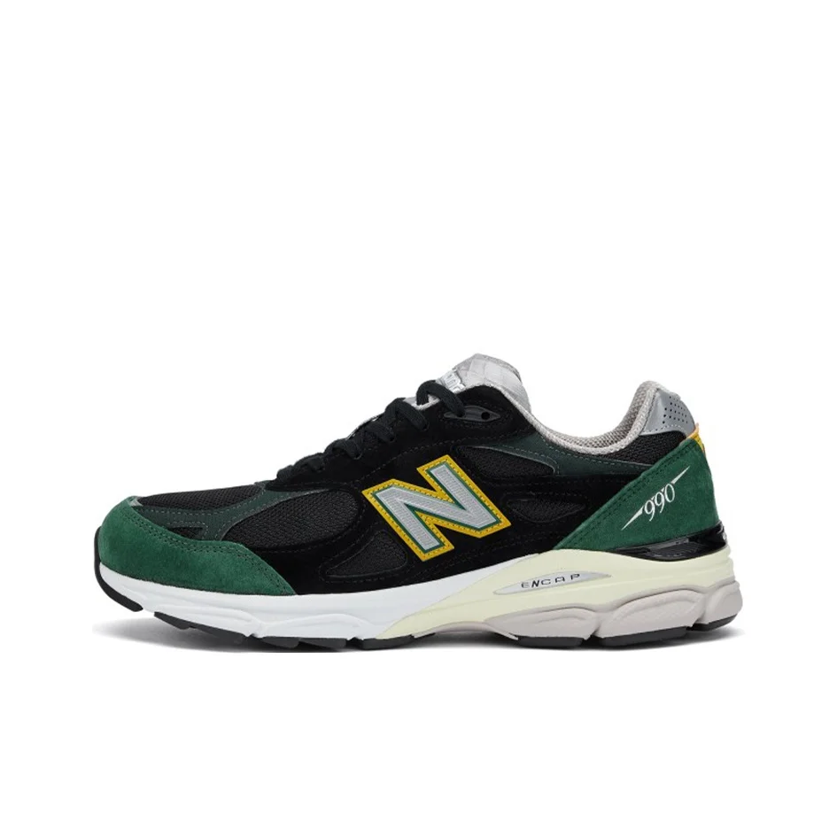 New Balance NB 990 V3 Running Shoes Men's Low Top Black/Green M990CP3