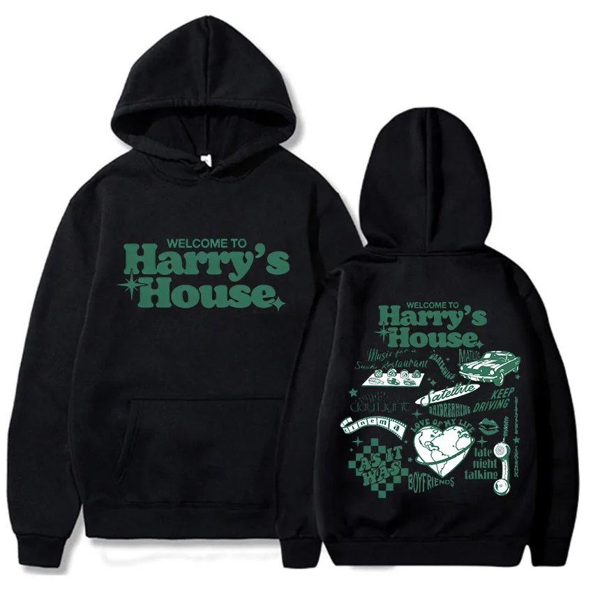 Harry's House Hoodies Kid Harpoon Hip Hop Fleece Sweatshirt Graphic Printing Gothic Retro Clothes Moletom Hooded Grunge Hoody