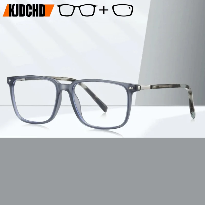 

Очки KJDCHD: модные ретро-очки квадратной формы для мужчин, ультралегкие, из TR90, для коррекции близорукости, дальнозоркости, прогрессивные, оптические оправы ADD