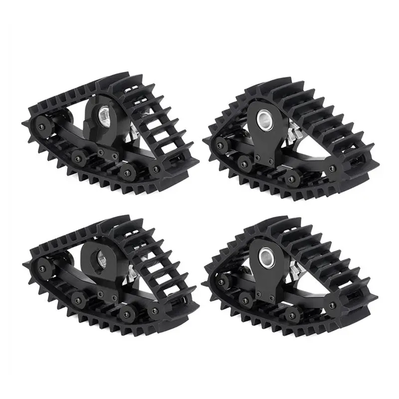 ABUM-4Pcs Snow Tires Sets Carload Tracks Wheel Sandmobile Conversion For 1/18 RC Crawler Car TRX-4M Accessory Parts