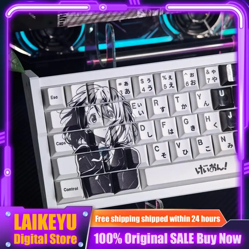 Pingze Wei Anime Themed Keycaps Original Factory Height Pbt Mechanical Keyboard Pc Gaming Keyboard Collect Gifts Custom Keycaps