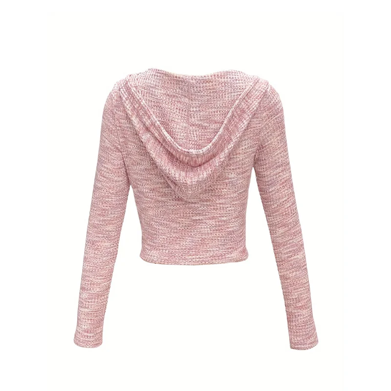 Korean Top  Women's Hooded Jacket for Women Long Sleeve Zipper Coat Casual Loose Outerwear Y2K Trendy Athletic  Pullover Jacket