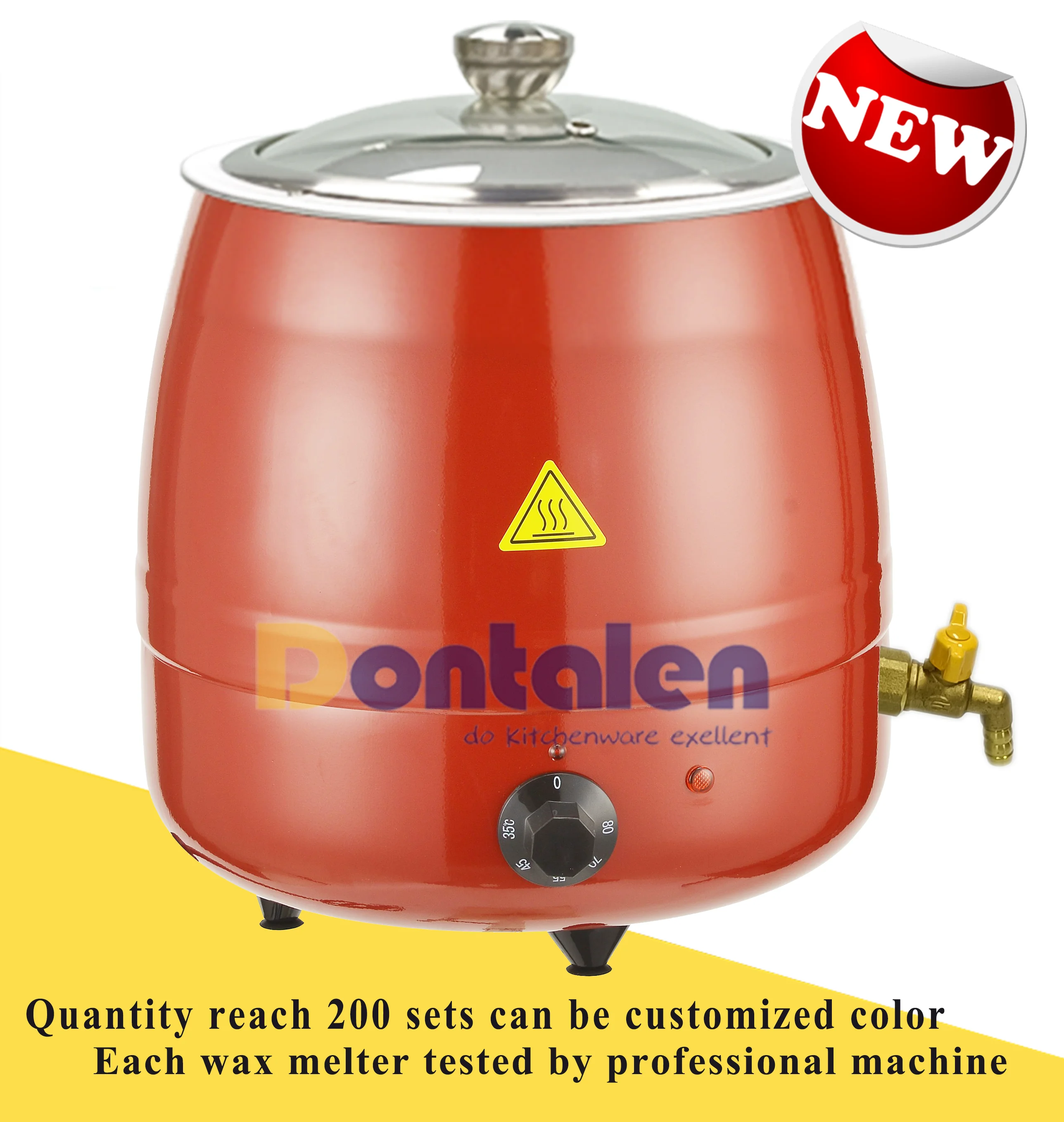 Dontalen 10L المهنية الكهربائية البارافين آلة الشمع سخان إزالة الشعر الشمع دفئا عدة وعاء الفولاذ المقاوم للصدأ
