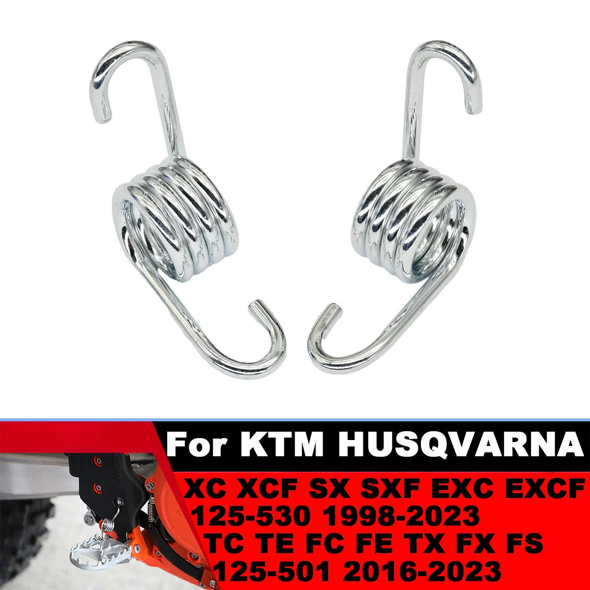 

For KTM XC XCF SX SXF XCW XCFW EXC EXCF FREERIDE ADVENTURE SUPER MOTO/R/T Universal Motorcycle Foot Rest Footpegs Pedals Spring