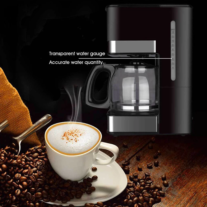 Small Home Office Coffee Machine Automatic Dripping Coffee Maker Brew Tea Coffee Powder EU