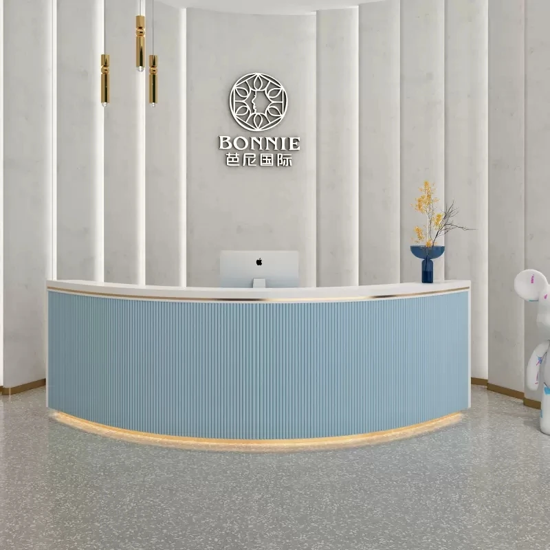 custom.High Quality Modern Simple Boutique Cashier Counter Reception Desk for Restaurant Salon