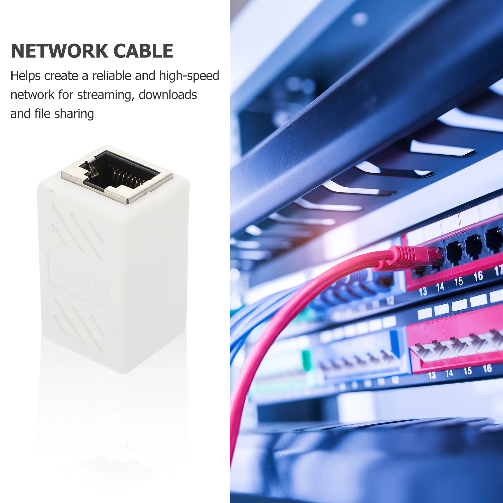 2 uds conector Ethernet 5E Cat 5 Cat 6 acoplador hembra a hembra para descargas de alto transmisión para compartir archivos