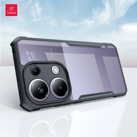 Xiaomi Poco M6 Pro 4G 케이스 용 Xundd 케이스 고급 전화 커버 충격 방지 범퍼 보호 쉘 일반 투명 투명 케이스