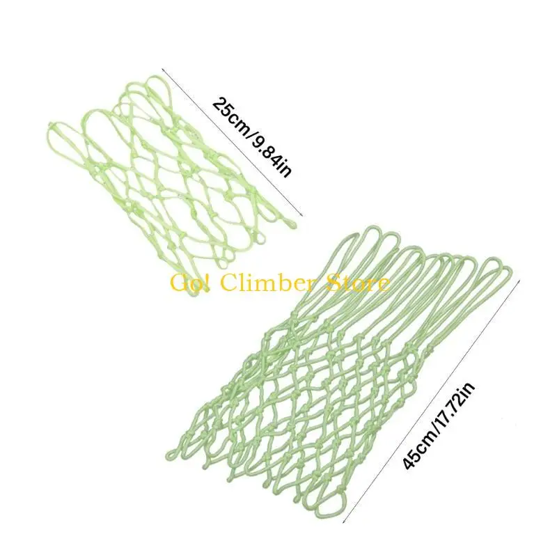 Q84C Nylon świecące felgi do koszykówki siatka 12 pierścieni standardowy rozmiar świecąca siatka do koszykówki Nightlight siatka
