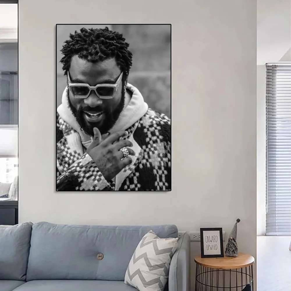 Damso Qalf Rapper Poster No Framed Poster Kraft Club Bar Paper Vintage Poster Wall Art Painting Bedroom Study Stickers