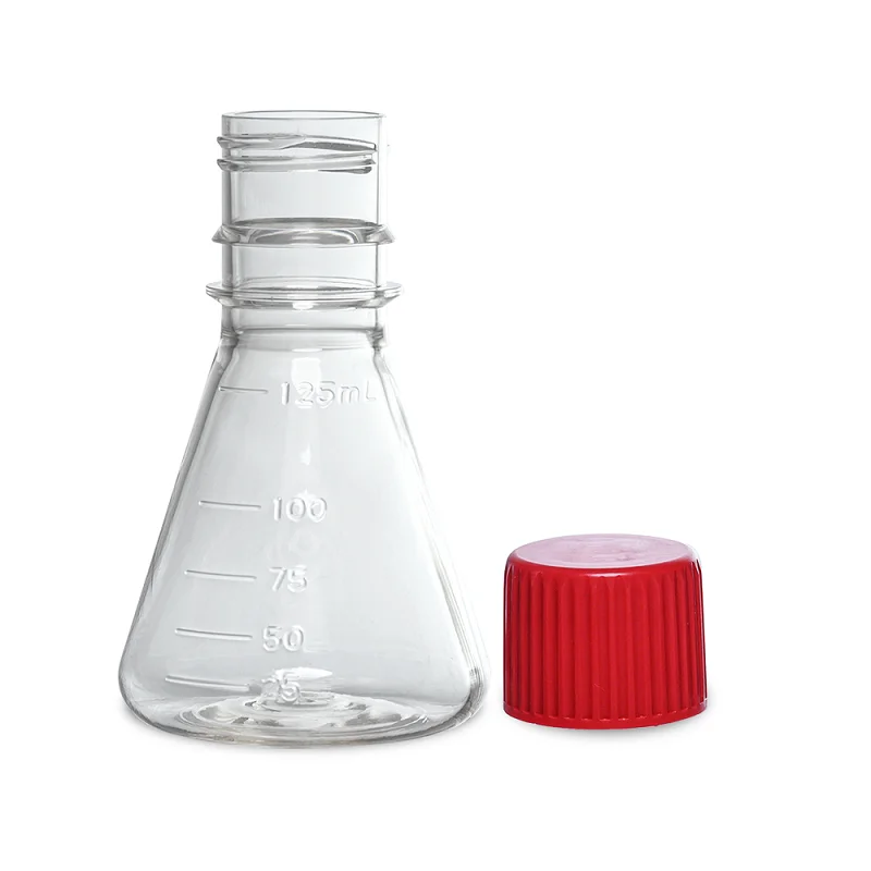 LABSELECT Triangle cell culture bottle, Sealing cover, Polycarbonate material, 125ml Erlenmeyer Flask, 17121