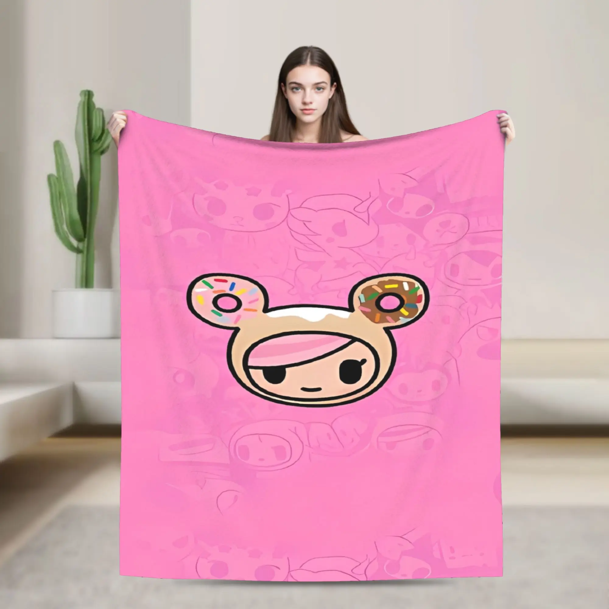 Tokidokis Kawaii Donutella Sandy Unicorno Blanket Quality Soft Warm  Bedding Throws Winter Kids Adult Couch Bed Bedspread