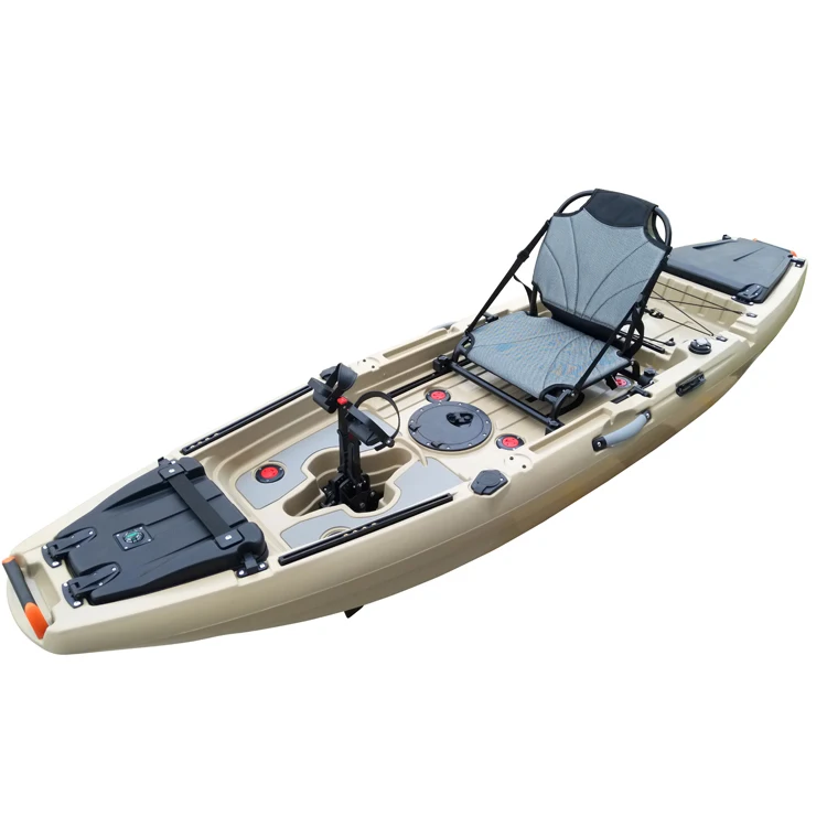 

Wheel Molded Sitting Top Kayak Pedal Drive Kayak Fishing with Pedals