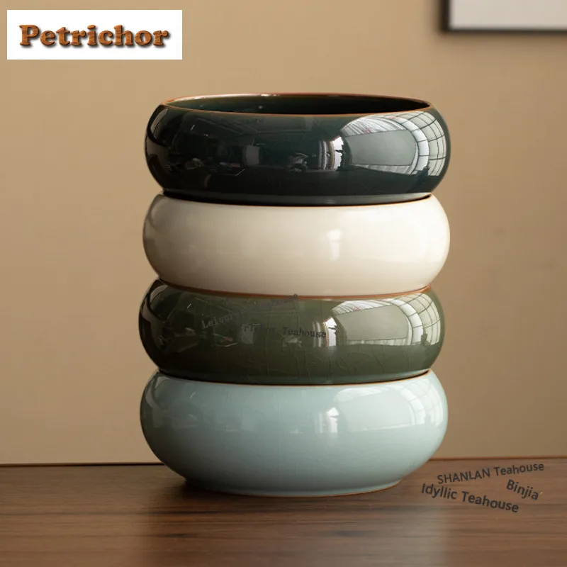 

1100ml Large Jianshui Washing Cup Bowl Writing-brush Washer Tea Residue Barrel Tea Garbage Can Household Chaxi Tea Services Gift