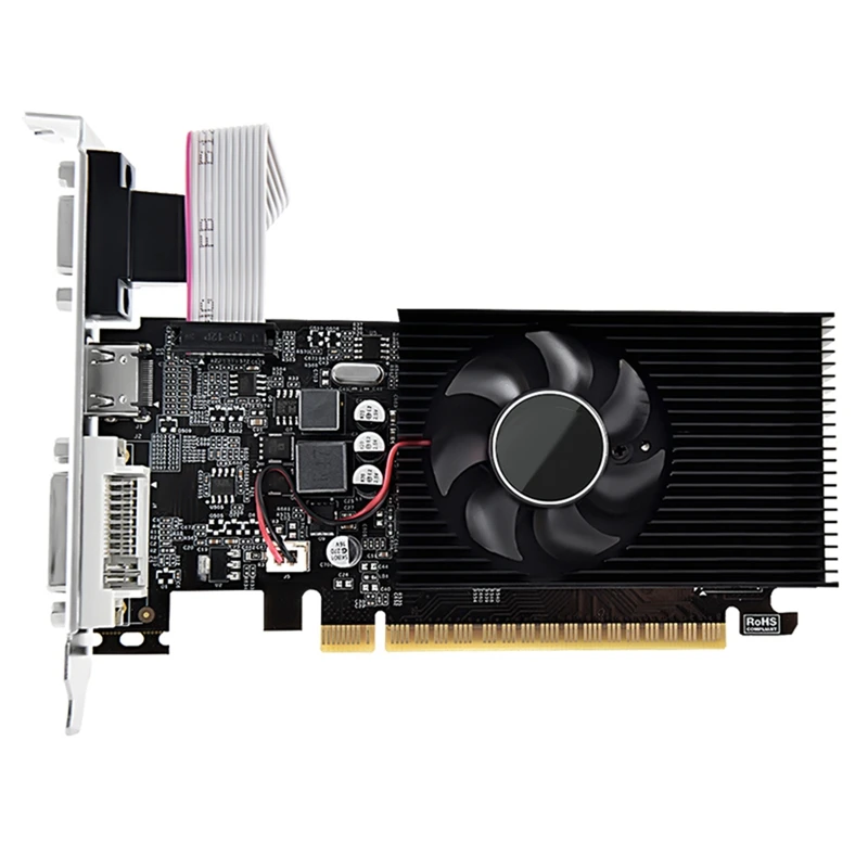 

Видеокарта GT730 4G DDR3, 128 бит, 700 МГц, 40 нм, PCIE 2,0 16X VGA + DVI + HDMI, запчасти для видеокарты, аксессуары