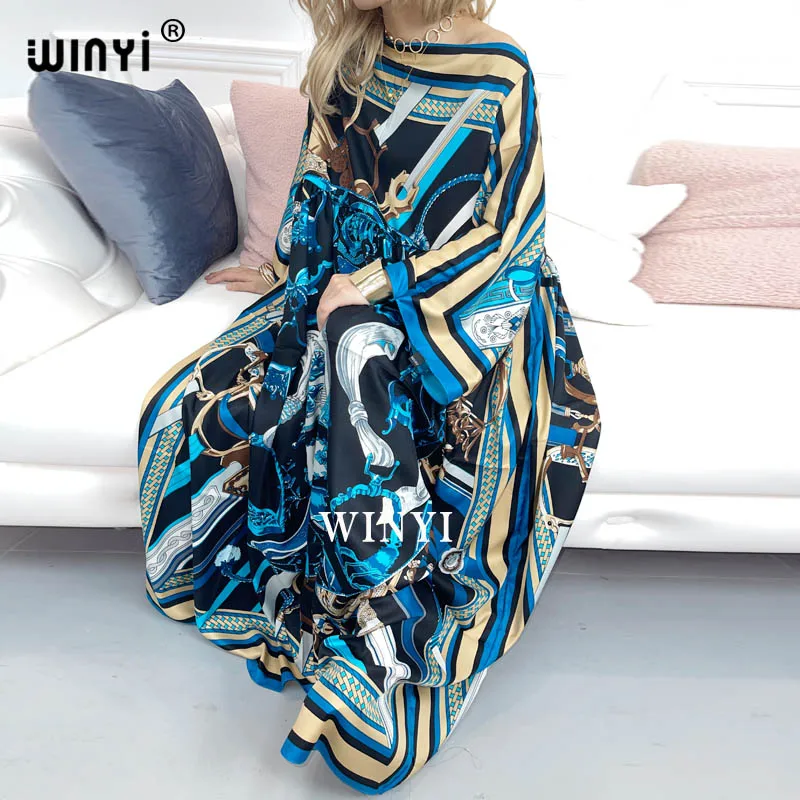 

winyi Twill dress with ruffled hem Elegant Pleated Dress Women Long Sleeve Splicing Stripe Print Female Midi Dress Vestdios