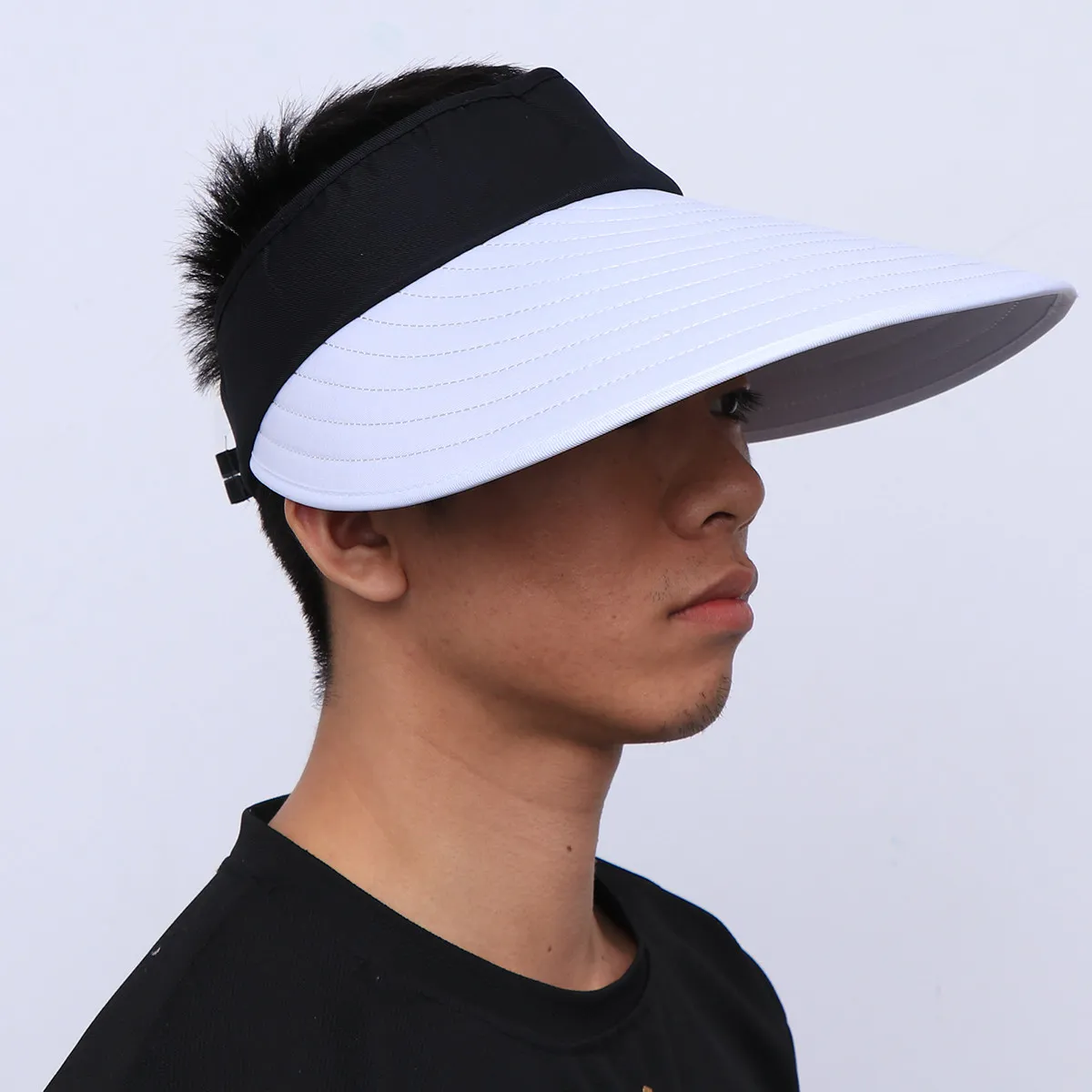 

Sports Tennis Hat Unisex Cbaio Adjustable Design Lightweight Comfortable Outdoor Cap White and Black Tennis Hat