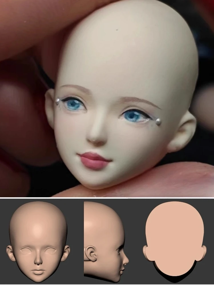 قالب سيليكون خفيف من الطين ، أداة صنع دمية السيراميك ، طين بوليمر يدوي ذاتي الصنع ، قالب وجه لشخصيات كرتونية للرسوم المتحركة