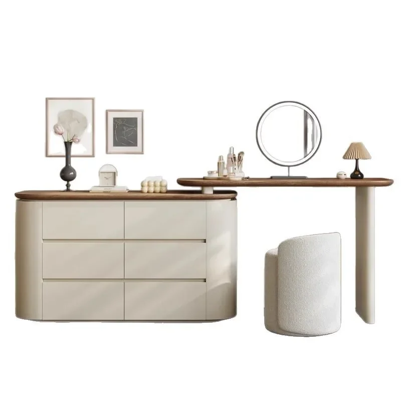 

Bedroom, bedside cabinet, dresser, chest cabinet, integrated modern solid wood storage cabinet, antique retro makeup table