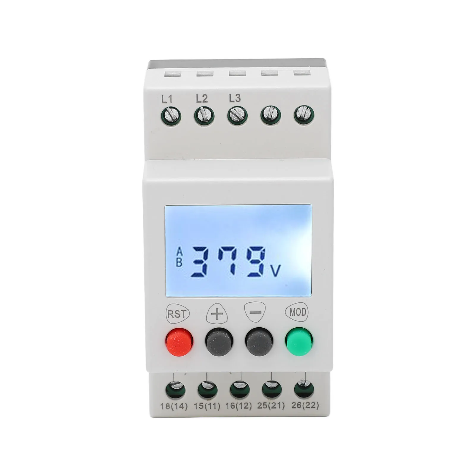 

Voltage Phase Sequence Protector 3 Phase 3 Wire Over Under Voltage Protector Monitor Relay AC 208‑480V Under Voltage Protector
