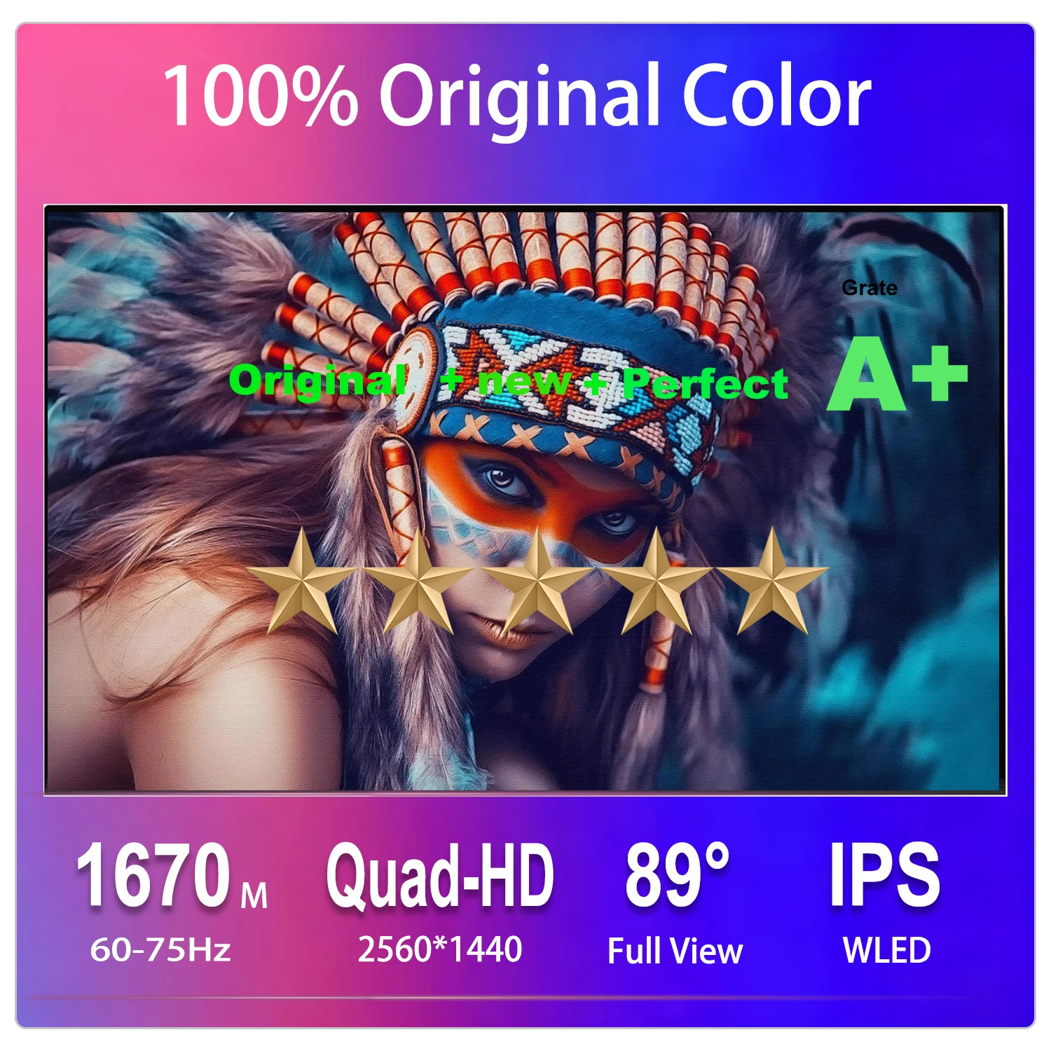 오리지널 신제품 27인치 2560*1440 쿼드 HD LM270WQG SSA1 LM270WQG-SSA1 올인원 터치 LCD 스크린 교체 패널