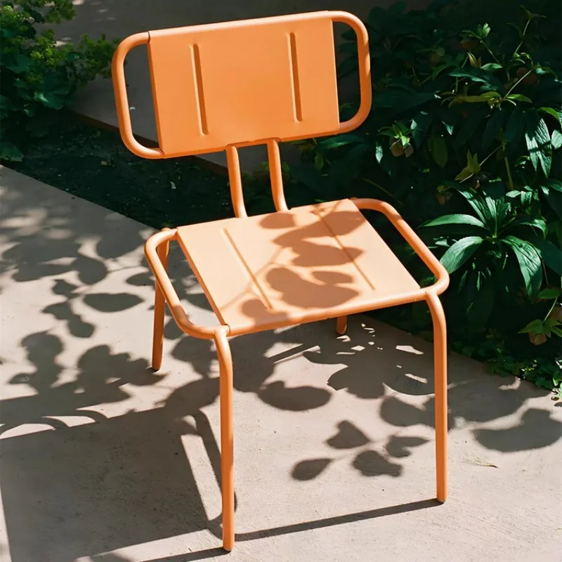 

Outdoor tables and chairs aluminum alloy backrest courtyard open-air garden terrace balcony outdoor restaurant cafe B & B bar