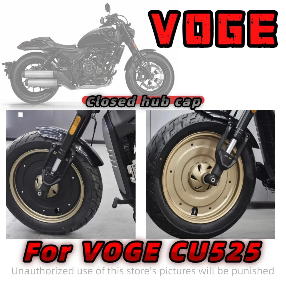 

For VOGE CU525 modified closed wheel hub cover front and rear tire rim black warrior decorative cover