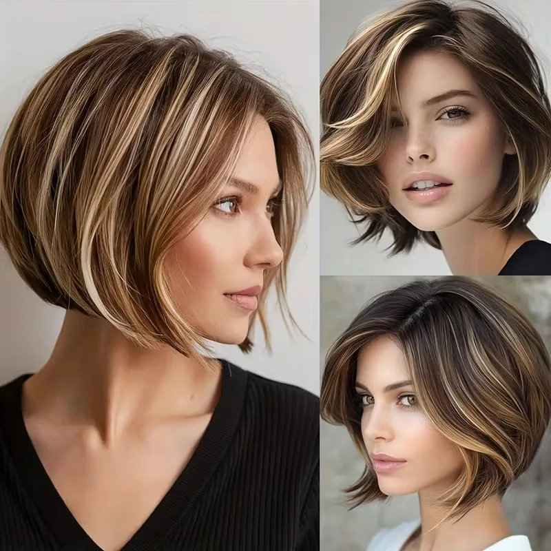 Peluca de monje, peluca de pelo sintético con corte en tazón, color marrón, para hombres, ideal para Halloween, fiestas navideñas, disfraces de cosplay, peluca para disfraces de fraile.