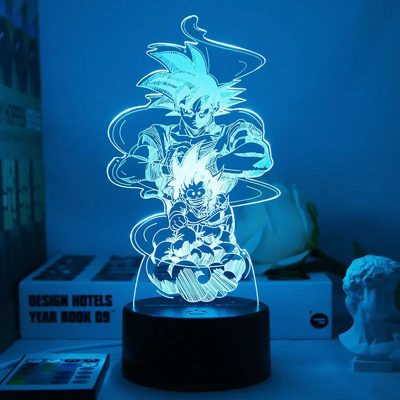 Dragon Ball Son Goku Vegeta led night light high-value cartoon animation printing creative student dormitory desktop ornaments view 6