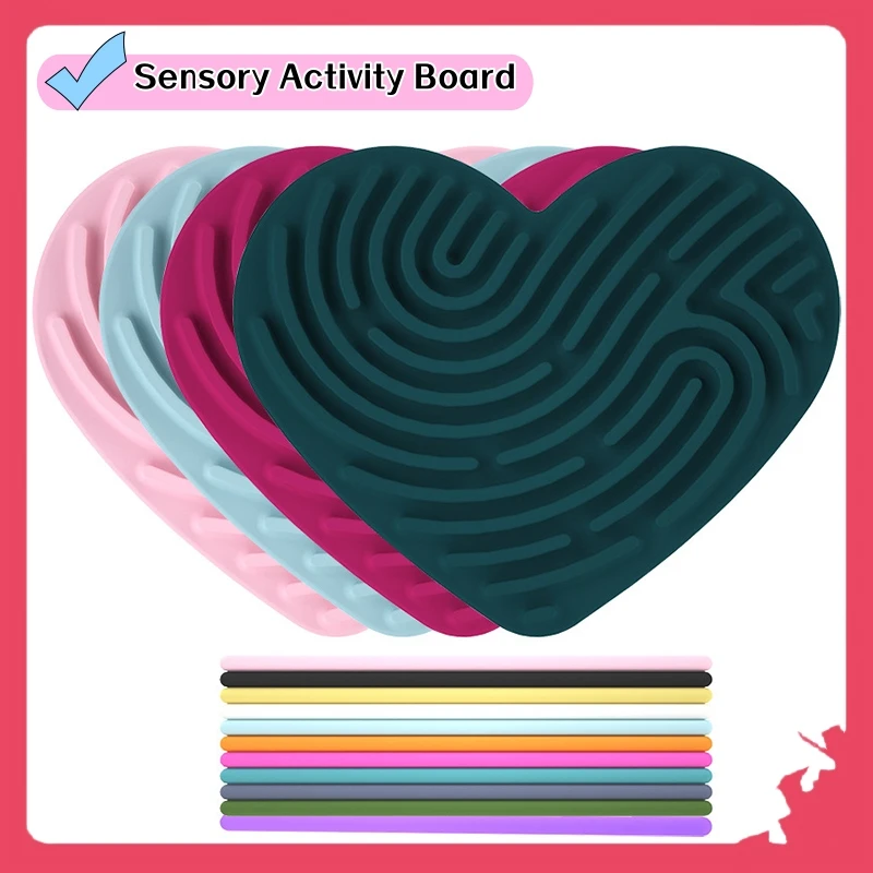 Hot New Pushpeel Sensory Activity Board Silicone Calm Down Fidget Toy Anxiety Relief Stress Children's Toys Gift