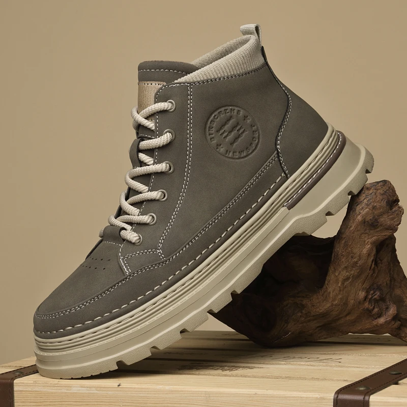 

Winter New Man Shoes Classic Men Retro Ankle Boots Fashion Waterproof No-slip High-top Casual Shoe Work&Safty Boots Botas Hombre