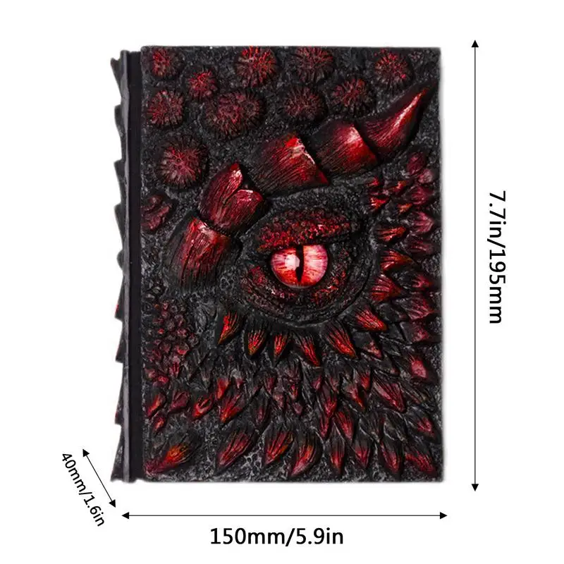 Mode Vintage Dragon En Relief Résine Couverture Voyage Journal Carnet De Notes Journal De Voyage A5-Note Livre Art 3D instituts Journal Livre 1pcs