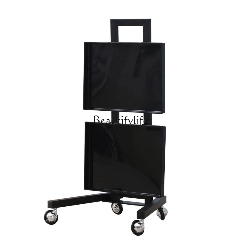 

Stainless steel beauty salon special tool cart foldable cart