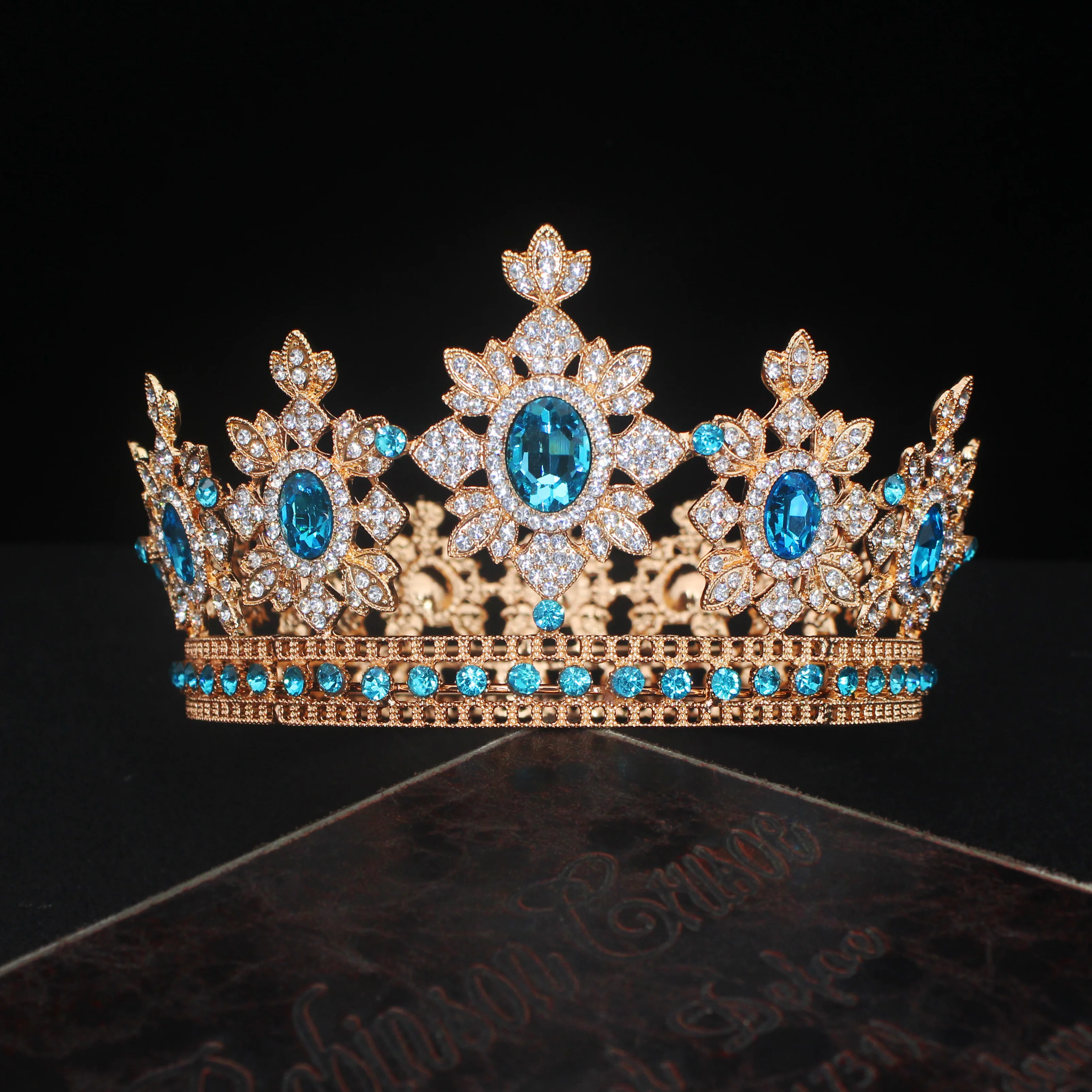 Crystal Queen Bridal Crown For Women Luxury Full Circle Wedding Tiara Pageant Prom Headpiece Wedding Bride Hair Accessories