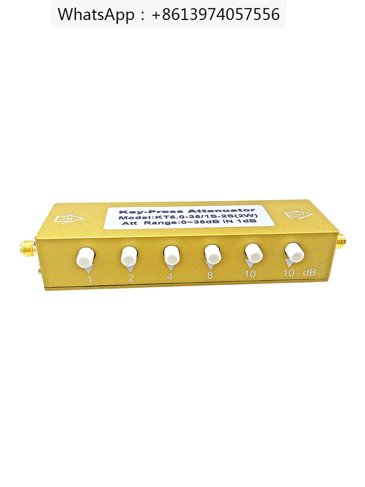 Button adjustable attenuator 5G35dB N-type 4G5W Factory direct selling 1dB stepper RF signal attenuator