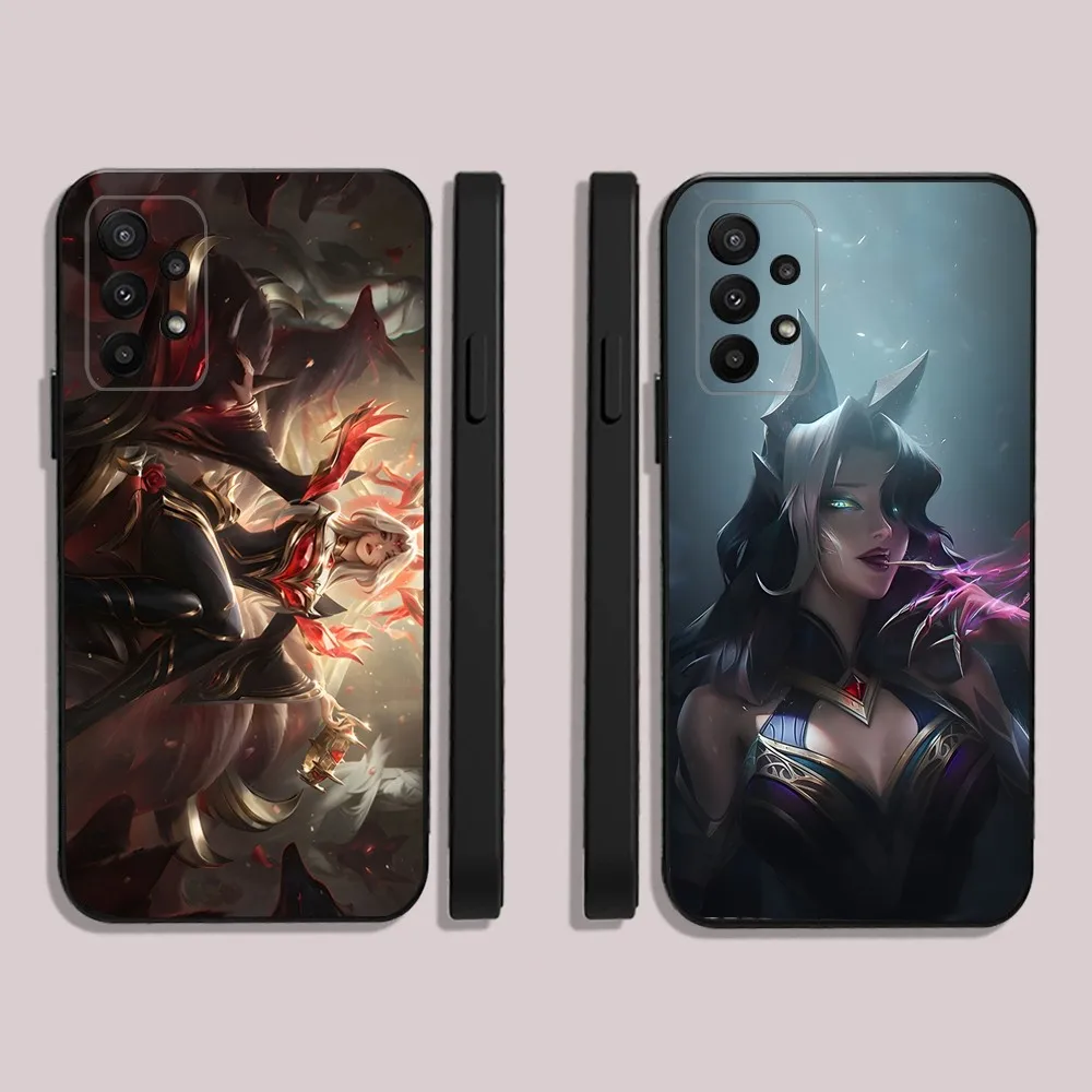 

Game L-Lols Ahri KDA Phone Case For Samsung S24,23,22,30,21,10,9,Ultra,Plus,Lite,FE,5G Black Soft Case