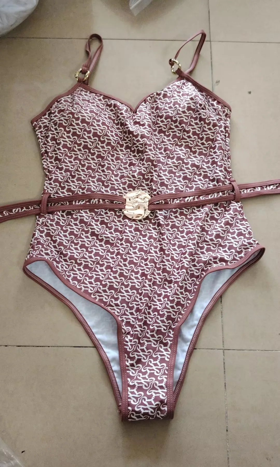 طباعة قطعة واحدة ملابس السباحة 2026 جديد ملابس النساء ملابس السباحة خمر ثوب السباحة بحر بيكيني Monokini الإناث مايوهات #3