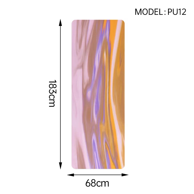 5mm Thick PU Natural Rubber Yoga Mat Non-Slip Direct