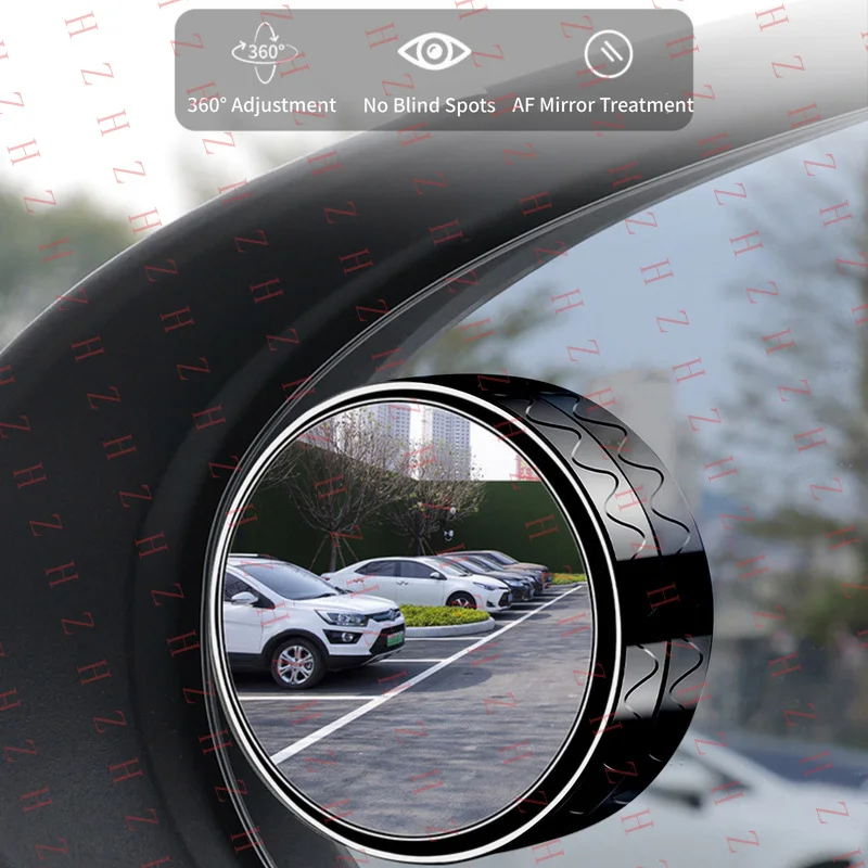 U+ 2 Pack Round Blind Spot Mirror For Car With Suction Cup 360° Rotatable ABS