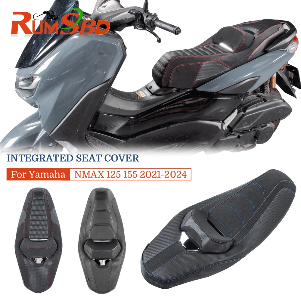 

Motorcycle Whole Seat Cover For Yamaha NMAX 125 155 2021-2024 NMAX125 NMAX155 Front Driver Rear Pasenger Integrated Cushion