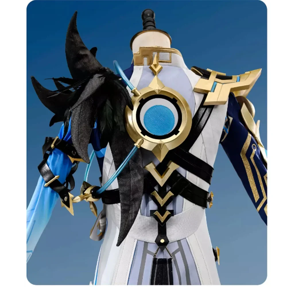 Disfraz de Cosplay de Il Dottore (El Doctor) de Genshin Impact, Traje de Zandik, Máscara, Eleven, Halloween, Carnaval, Peluca, Pendientes para Mujer y Hombre