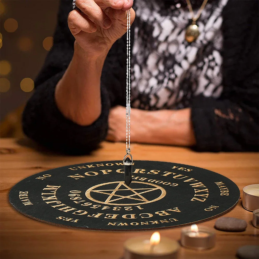 

Star Pendulum Board Game Letter Pentagram Divination Dowsing Metaphysical Message Wooden Board Witchcraft Wicca Altar Supplies