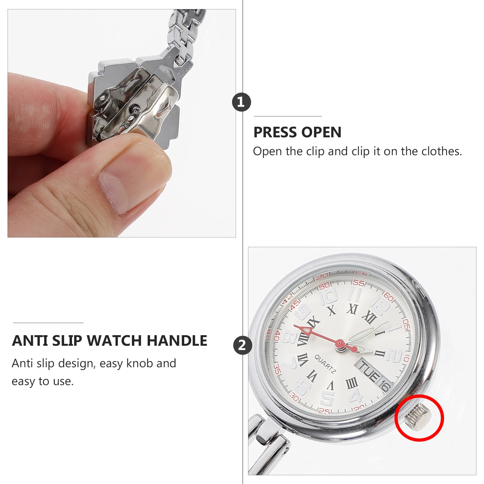 

Nurse Table Pocket Watch for Dual-calendar Wallet Watches Glass Portable Miss