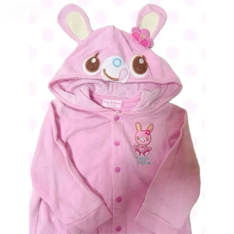 معطف ياباني لطيف مطرز على شكل أذن أرنب مع غطاء للرأس ثقافة فرعية Kawaii Y2k معاطف عصرية غير رسمية ملابس نسائية Ropa Mujer #2